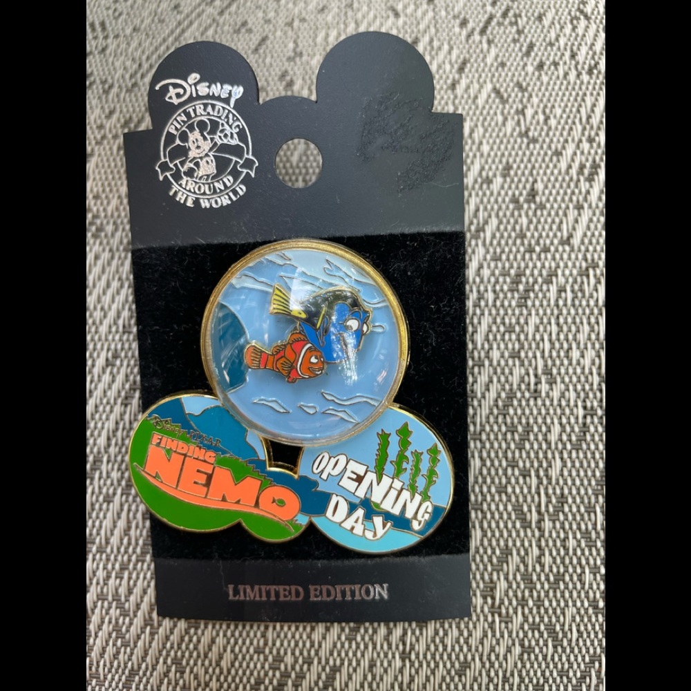 Finding Nemo Opening Day Pin.  Original packaging